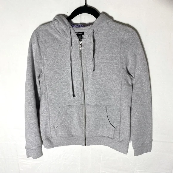 Champion Light Grey Zip Front Activewear Hoodie S - Picture 16 of 16